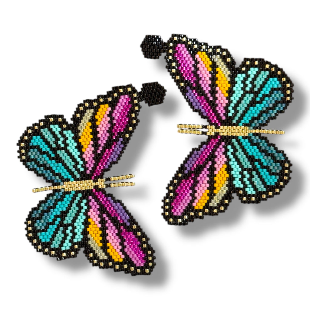Pink and Turquoise Butterfly