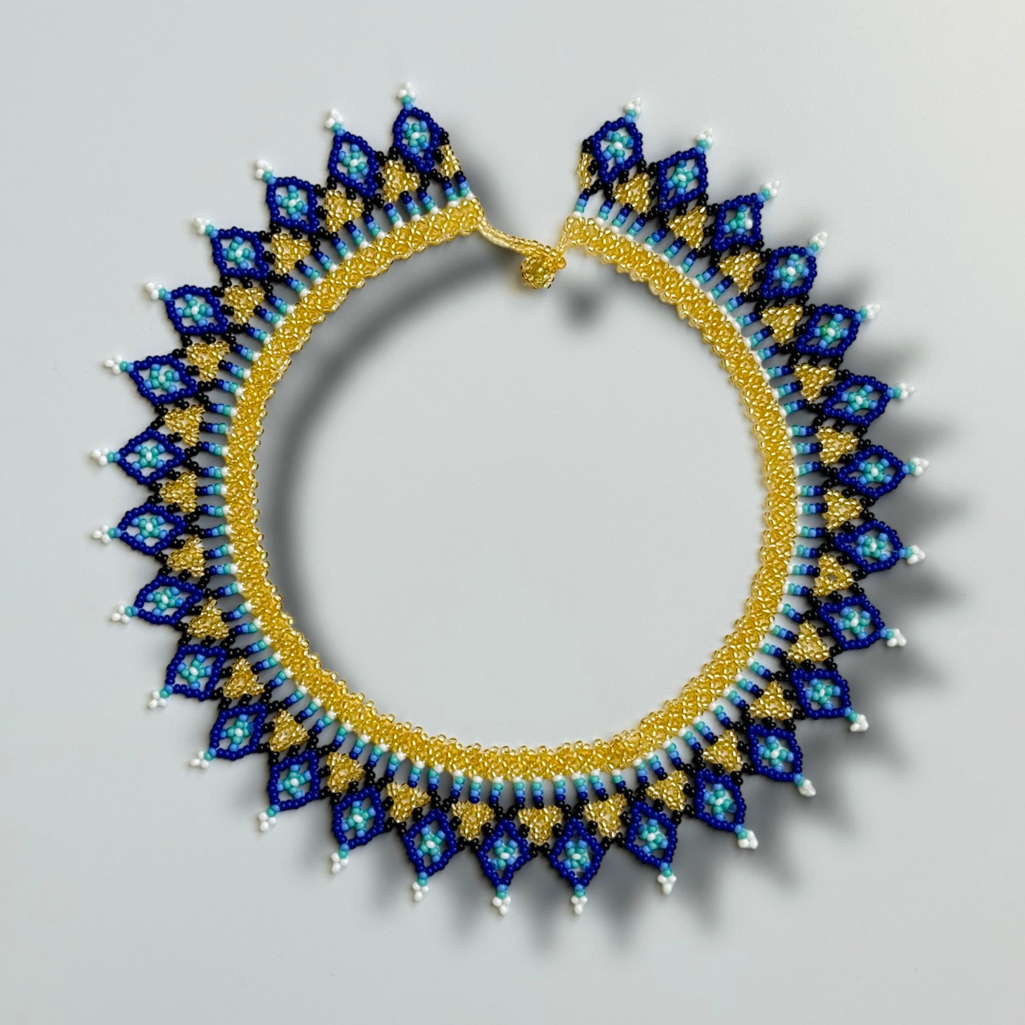 Blue and Gold Choker