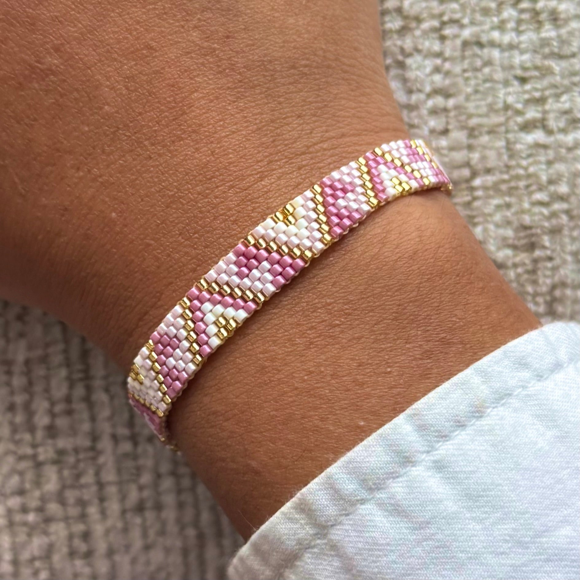 Pink Miyuki Bracelet
