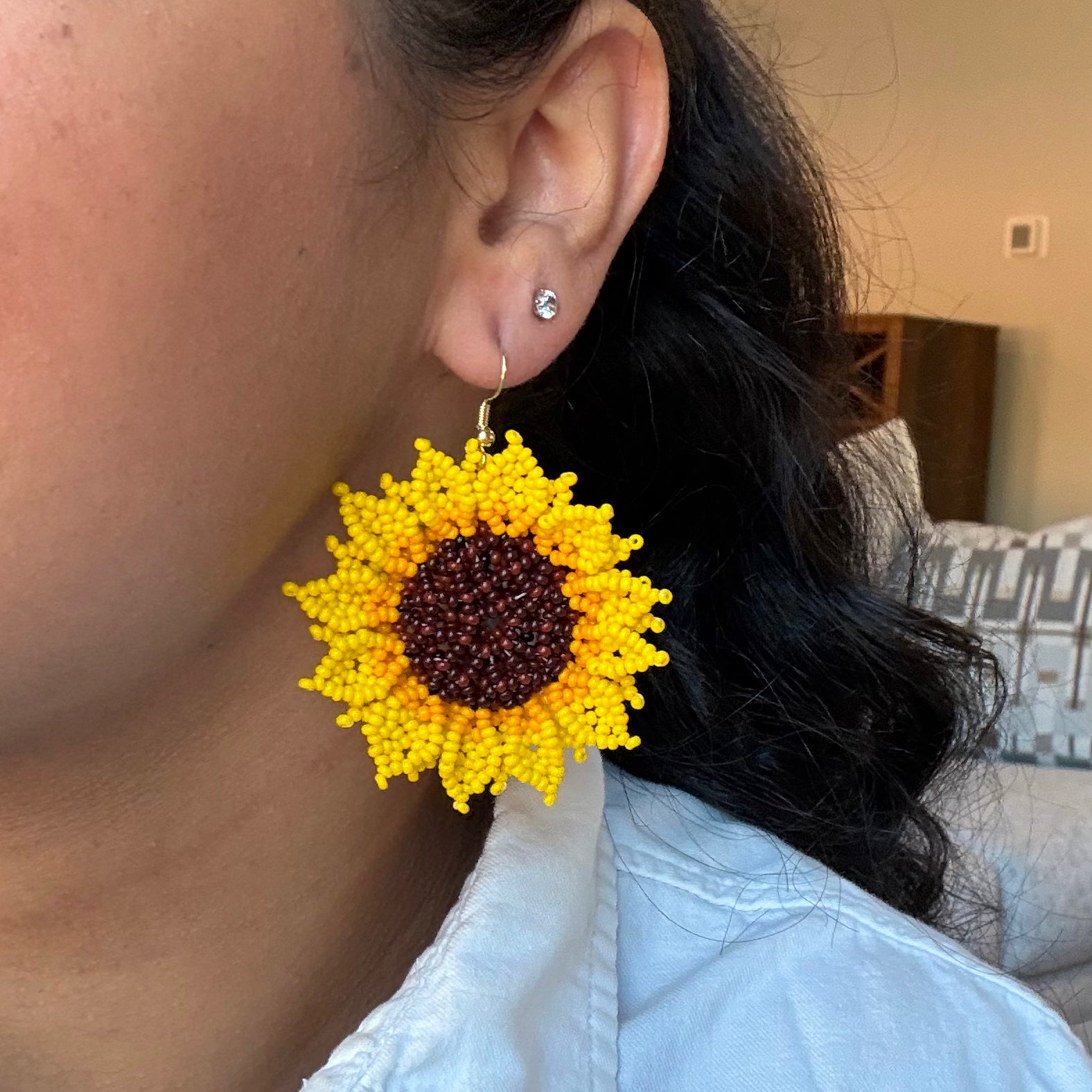 Sunflower earrings