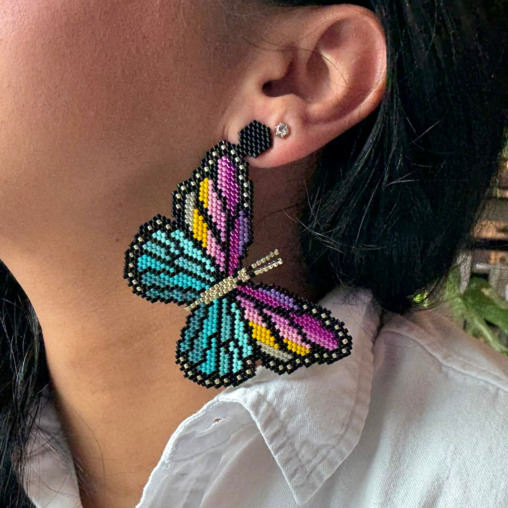 Pink and Turquoise Butterfly