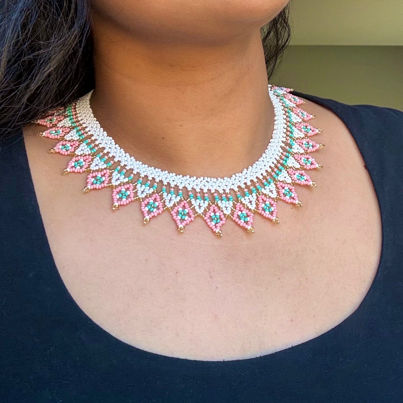 White and Pink Choker