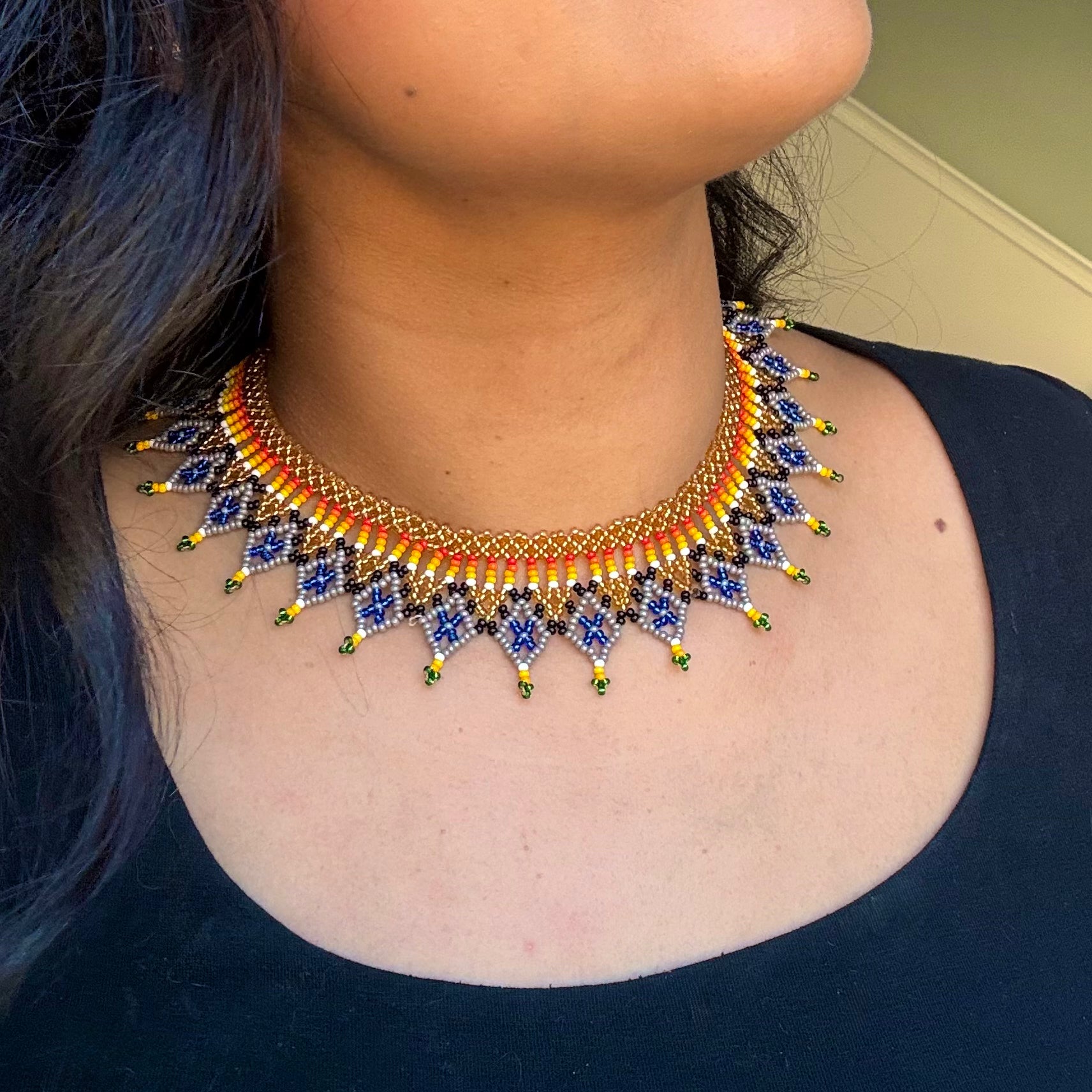 Grey and Gold Choker