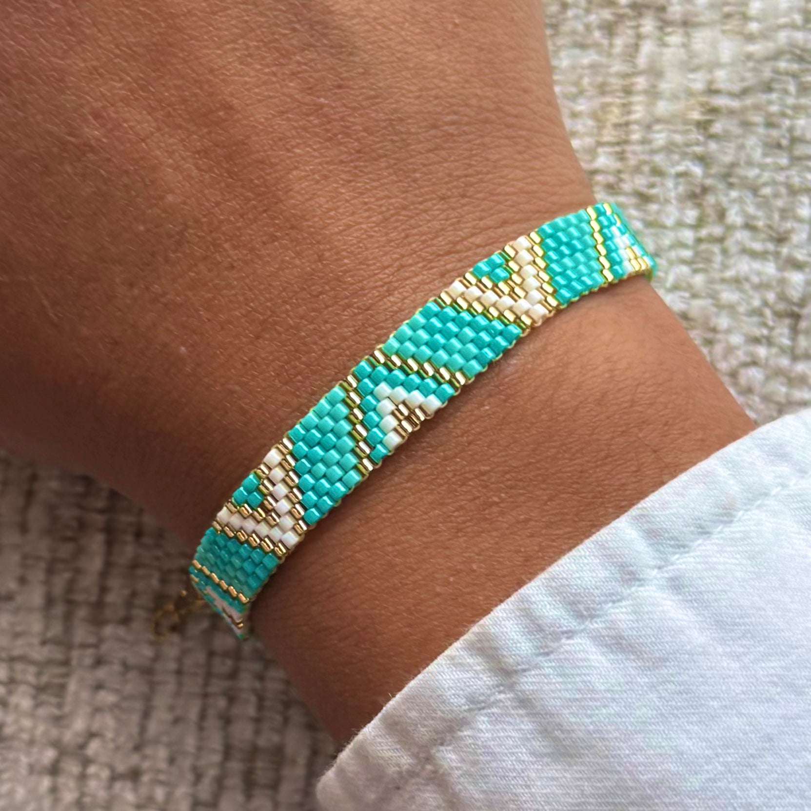 Aqua Miyuki Bracelet