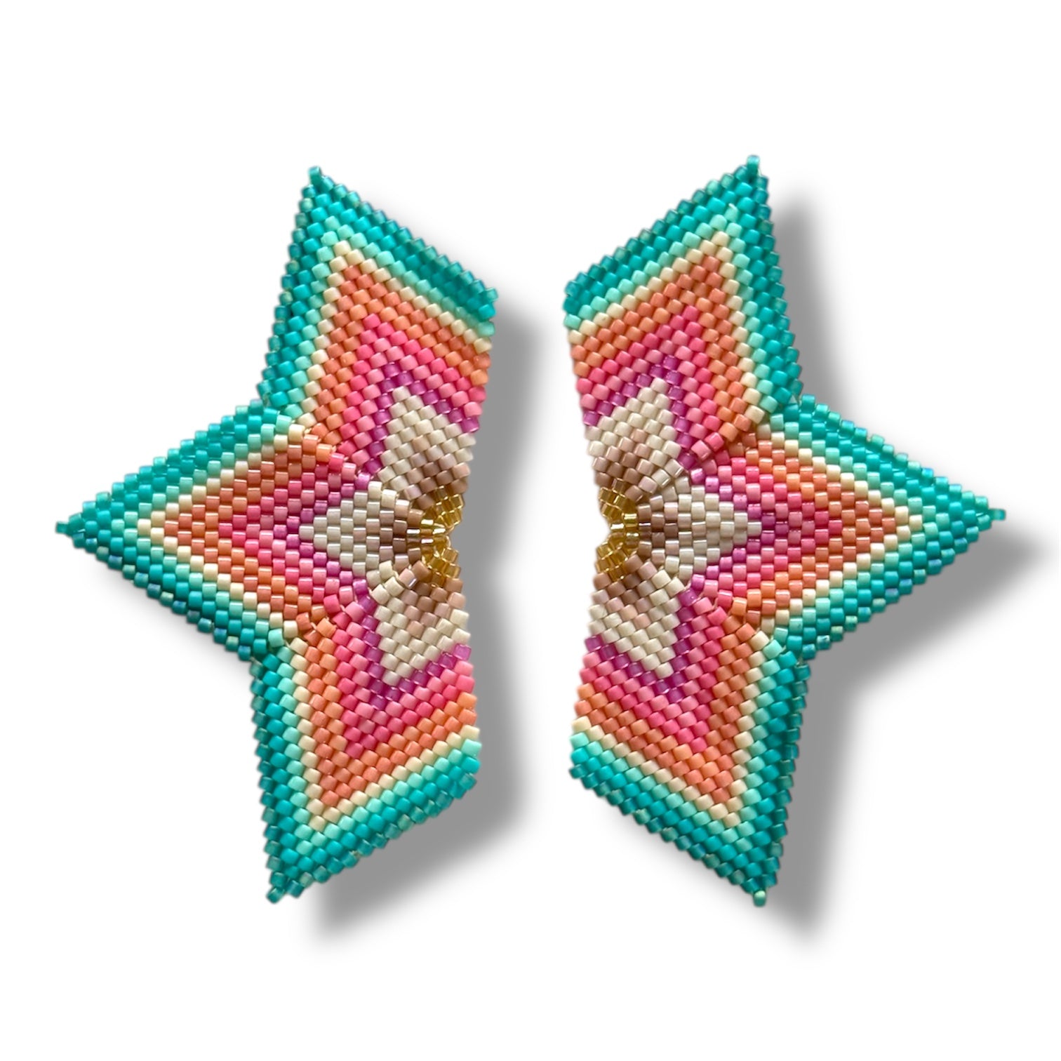 Teal and Peach Star